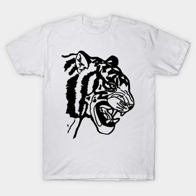 Black Tiger T-Shirt by Shyflyer